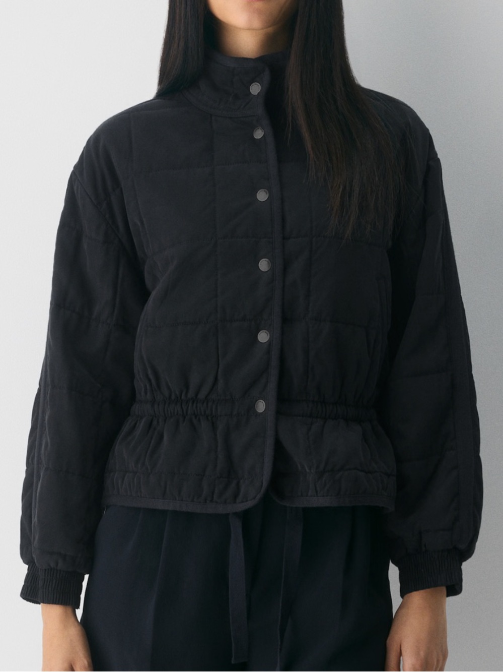 Little Moon Bomber Jacket in Sun-Faded Black